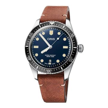 Oris Divers Sixty-Five 40 Stainless Steel / Blue / Calf