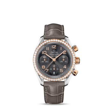 Omega Speedmaster Date 38 Stainless Steel / Red Gold / Diamond / Grey