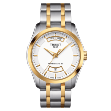 Tissot Couturier Powermatic 80 39 Stainless Steel / Yellow Gold PVD / White / Bracelet