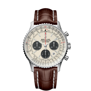 Breitling Navitimer 1 B01 Chronograph 43 Stainless Steel / Silver / Croco / Pin