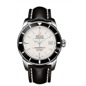 Breitling Superocean Heritage 42 Stainless Steel / Black / Stratus Silver / Calf
