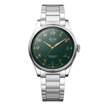 Kuoe Kyoto Royal Smith 90-006 Breguet Numerals Silver Case Green Dial