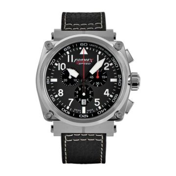Formex Pilot Quartz Chronograph Black / Calf