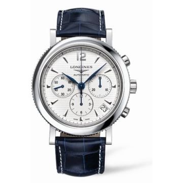 Longines Clous de Paris Chronograph Silver
