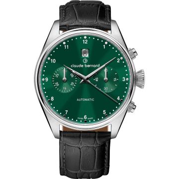 Claude Bernard Proud Heritage Automatic Chronograph Black / Green