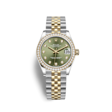 Rolex Datejust 31 Stainless Steel / Yellow Gold / Diamond / Olive - Diamond / Jubilee