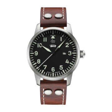 Laco Pilot Watch Basic Genf Stainless Steel / Black