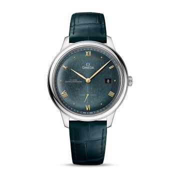 Omega De Ville Small Seconds Master Chronometer Stainless Steel / Turquoise