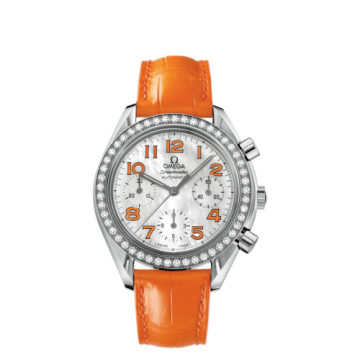 Omega Speedmaster Reduced Ladies Stainless Steel / Diamond / MOP / Orange