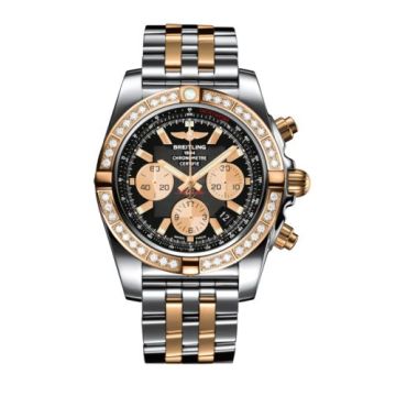 Breitling Chronomat 44 Stainless Steel / Rose Gold / Diamond / Onyx Black / Bracelet