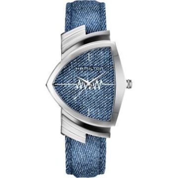 Hamilton Ventura Gents Stainless Steel / Blue Jeans