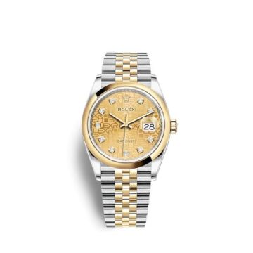 Rolex Datejust 36 Stainless Steel / Yellow Gold / Smooth / Champagne Computer / Jubilee