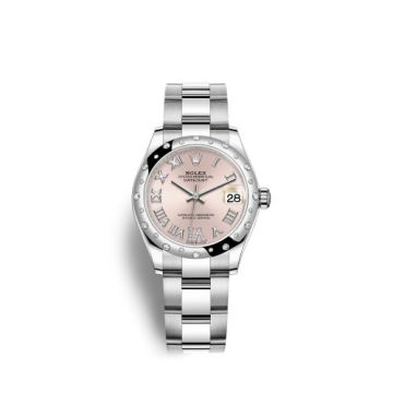Rolex Datejust 31 Stainless Steel Domed Diamond / Oyster / Pink - Roman
