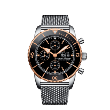 Breitling Superocean Heritage II Chronograph 44 Stainless Steel / Rose Gold / Black / Milanese