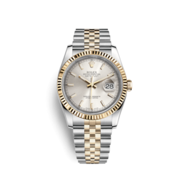 Rolex Datejust 36 Rolesor Yellow Fluted / Jubilee / Silver
