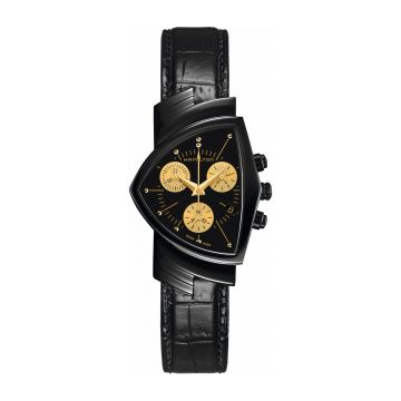 Hamilton Ventura Chrono Quartz 32.3 Black & Gold