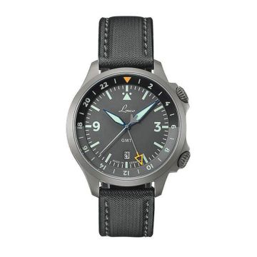 Laco Pilot Special Models FRANKFURT GMT GRAU