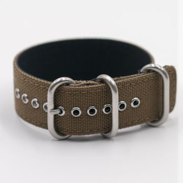 Cordura® Khaki Brown Watch Strap - 24mm