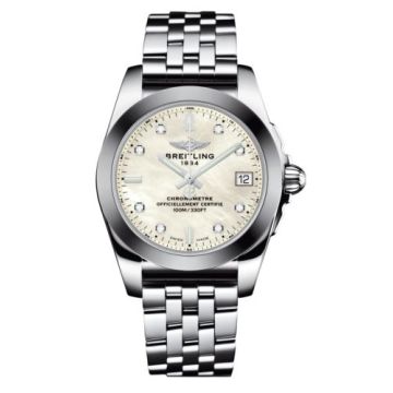 Breitling Galactic 36 Stainless Steel / SleekT / Pearl Diamond / Bracelet