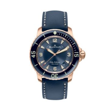 Blancpain Fifty Fathoms Automatique Red Gold / Blue / Calf