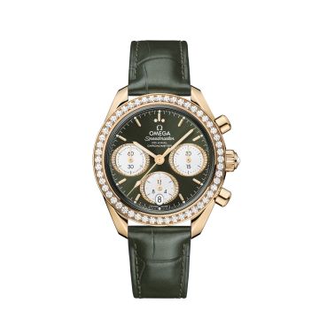 Omega Speedmaster Date 38 Moonshine Gold - Diamond / Green