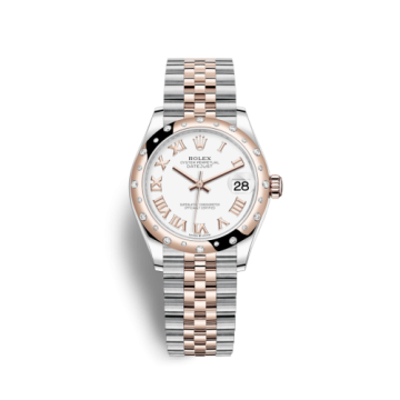 Rolex Datejust 31 Stainless Steel/ Rose Gold / Domed - Diamond / White - Roman / Jubilee