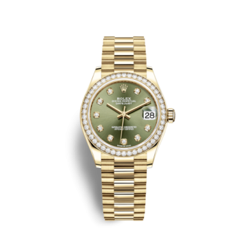 Rolex Datejust 31 Yellow Gold / Diamond / Olive - Diamond / President
