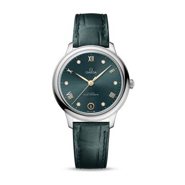 Omega De Ville Master Chronometer 34 Stainless Steel / Turquoise - Diamond