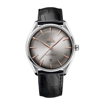 Omega Seamaster Master Co-Axial 39.5 Swiss Edition Stainless Steel / Silver / Alligator
