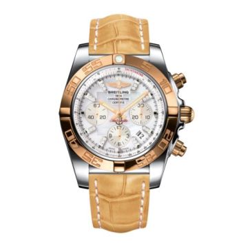 Breitling Chronomat 44 Stainless Steel / Rose Gold / Pearl Diamond / Croco