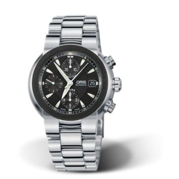 Oris TT1 Chronograph Stainless Steel - Rubber / Black / Bracelet