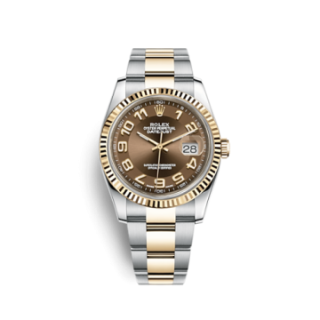 Rolex Datejust 36 Rolesor Yellow Fluted/ Oyster / Bronze Arabic