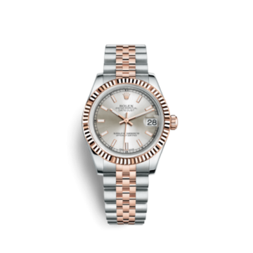 Rolex Datejust 31 Rolesor Everose Fluted / Jubilee / Silver