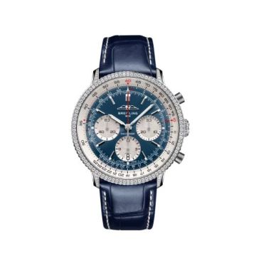 Breitling Navitimer B01 Chronograph 41 Stainless Steel - Diamond / Blue / Alligator