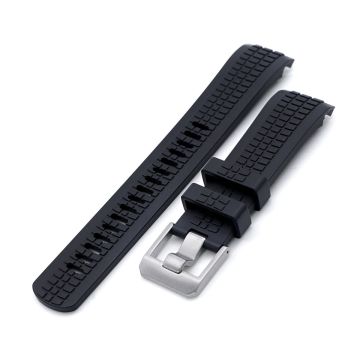 Crafter Blue CB11 22mm Black Rubber Strap for Seiko SKX007 SKX009 SKX011 - 10mm