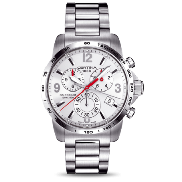 Certina DS Podium Big Size Chrono Silver Bracelet