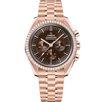 Omega Speedmaster Professional Moonwatch 3861 Sedna Gold - Diamond / Brown / Bracelet