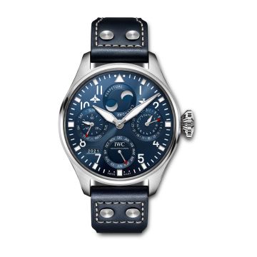 IWC Schaffhausen Big Pilot's Watch Perpetual Calendar Stainless Steel / Blue