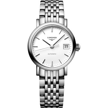 Longines Elegant Collection 25.5 Automatic Stainless Steel / White / Bracelet