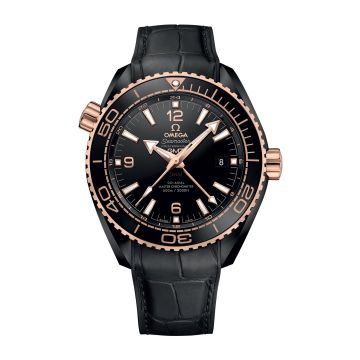 Omega Seamaster Planet Ocean 600M Co-Axial 45.5 Master Chronometer GMT Deep Black Sedna