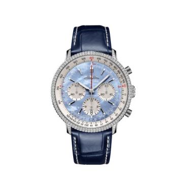 Breitling Navitimer B01 Chronograph 41 Stainless Steel - Diamond / Blue MOP / USA