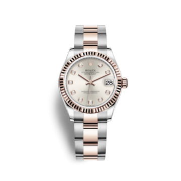 Rolex Datejust 31 Stainless Steel/ Rose Gold / Fluted / Silver - Diamond / Oyster