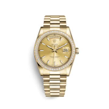 Rolex Day-Date 36 Yellow Gold Diamonds / President / Champagne