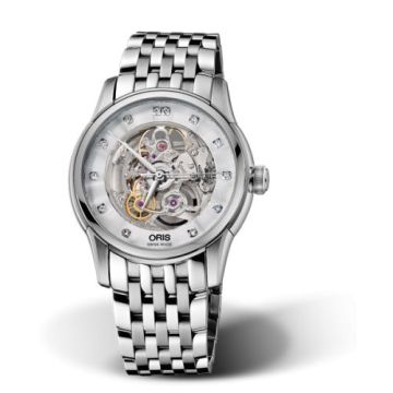 Oris Artelier Skeleton 40.5 Diamonds Stainless Steel / Bracelet