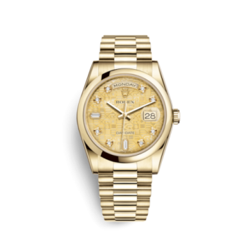 Rolex Day-Date 36 Yellow Gold Domed / President / Champagne MOP Computer