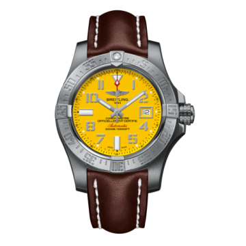 Breitling Avenger II Seawolf Stainless Steel / Cobra Yellow / Calf / Folding