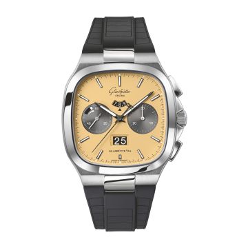Glashütte Original Seventies Chronograph Panorama Date Golden Bay / Rubber