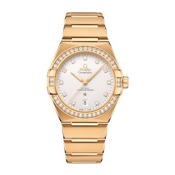 Omega Constellation Master Chronometer 39 Yellow Gold - Diamond / Silver / Bracelet