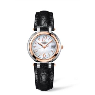 Longines PrimaLuna Quartz 30 Stainless Steel / Pink Gold / MOP - Arabic