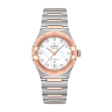 Omega Constellation Manhattan 29 Co-Axial Master Chronometer Stainless Steel / Sedna Gold / MOP